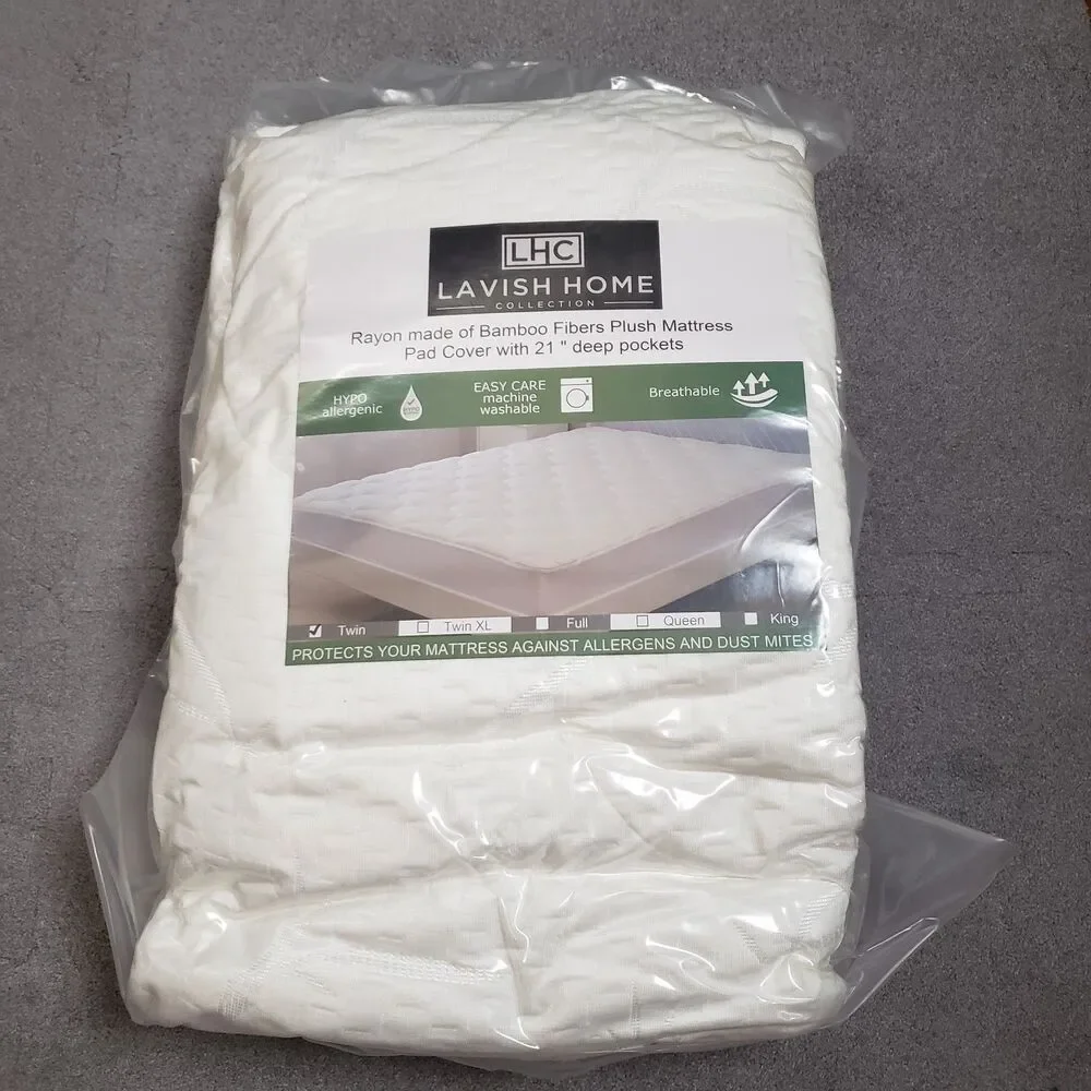 Lavish Home Mattress Pad Cover 21